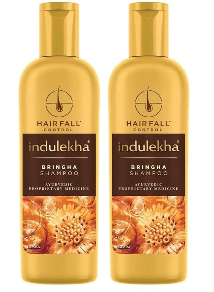 إندوليكا برينغا، شامبو، 200 مل، للتحكم في تساقط الشعر، مع مستخلصات برينغاراج، أملا، شيكاكاي، خالٍ من البارابين، للرجال والنساء (عبوة من قطعتين) - Image 4